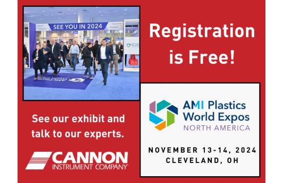 CANNON Instrument Company at AMI Plastics World Expos North America