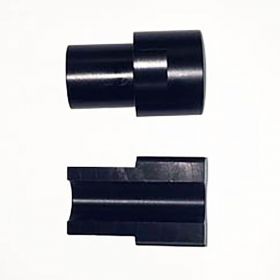 2 Black plastic rotor collars