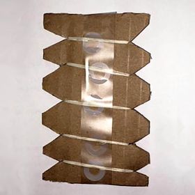 Cardboard with thread and 5 loop rings
