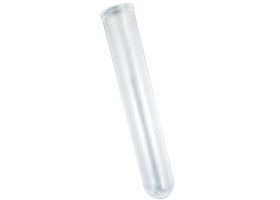 plastic cylinder with rounded bottom and open top