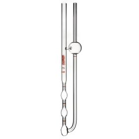 Cannon-Fenske Opaque Viscometer: U-shaped tube of glass with three bulbs on the left and one bulb on the right.